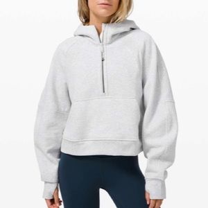Lululemon Half Zip Scuba Light Heathers Grey M/L